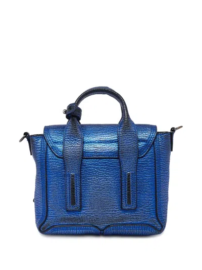 Pre-owned 3.1 Phillip Lim Textured Leather Satchel Bag In Blue