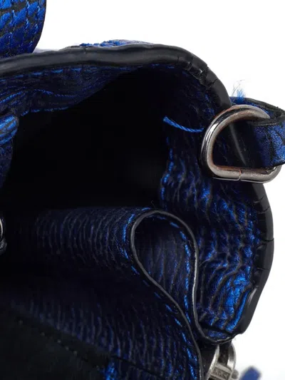 Pre-owned 3.1 Phillip Lim Textured Leather Satchel Bag In Blue