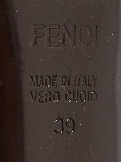 Pre-owned Fendi Zucca Platform Pumps In Brown
