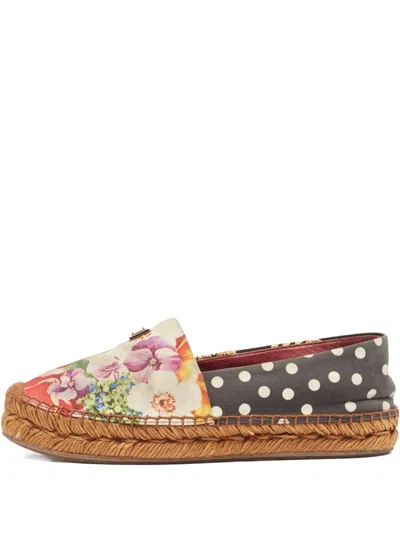 Pre-owned Dolce & Gabbana 2024 Floral Polka-dot Espadrilles
