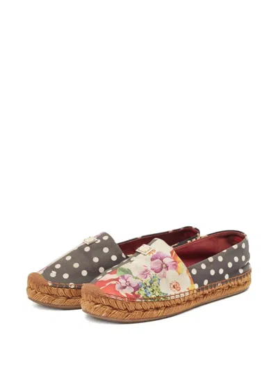 Pre-owned Dolce & Gabbana 2024 Floral Polka-dot Espadrilles