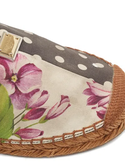Pre-owned Dolce & Gabbana 2024 Floral Polka-dot Espadrilles
