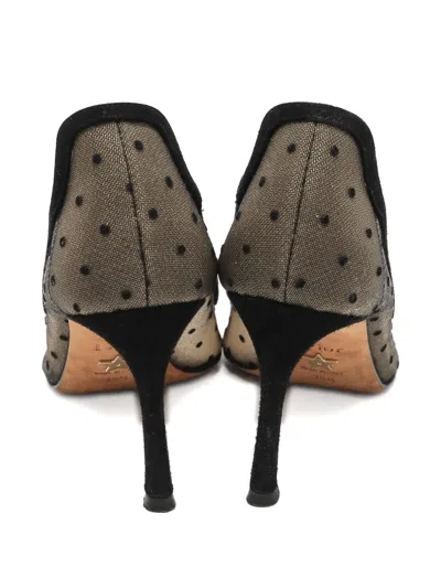 Pre-owned Dior 2024 Mesh Polka-dot Pumps In Neutral