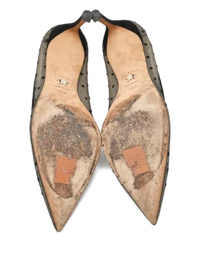 Pre-owned Dior 2024 Mesh Polka-dot Pumps In Neutral