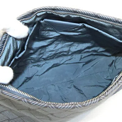 Pre-owned Bottega Veneta Intrecciato Gray Nylon Canvas Clutch Bag Pouch ()
