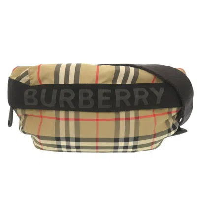 Pre-owned Burberry Beige Nylon Fanny Pack Sling Bag ()