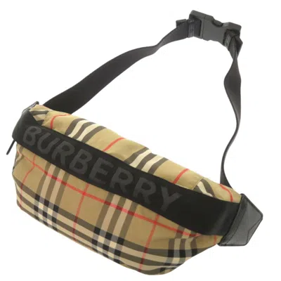 Pre-owned Burberry Beige Nylon Fanny Pack Sling Bag ()