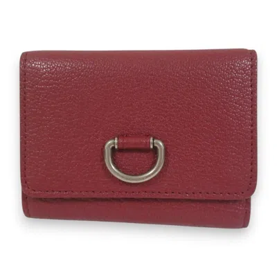 Pre-owned Burberry Bordeaux Red Color Wallet (tri-fold) () In Burgundy