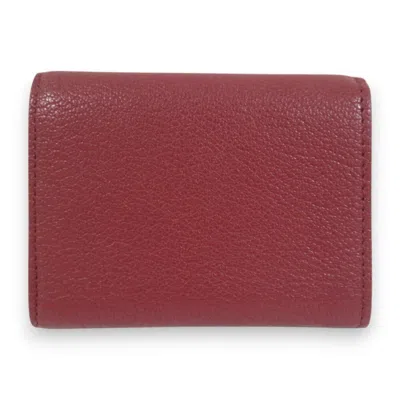 Pre-owned Burberry Bordeaux Red Color Wallet (tri-fold) () In Burgundy