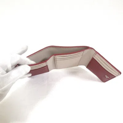 Pre-owned Burberry Bordeaux Red Color Wallet (tri-fold) () In Burgundy