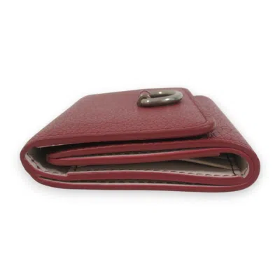 Pre-owned Burberry Bordeaux Red Color Wallet (tri-fold) () In Burgundy