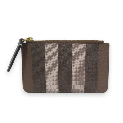 Pre-owned Burberry Brown Red Color Coin Purse/coin Case () In Multi