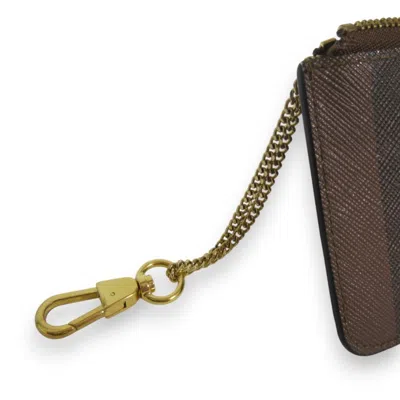Pre-owned Burberry Brown Red Color Coin Purse/coin Case () In Multi