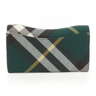 Pre-owned Burberry Green Long Wallet (bi-fold) ()