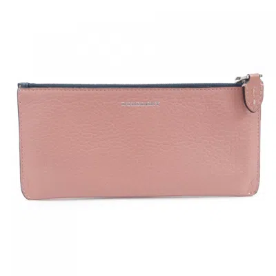 Pre-owned Burberry Pink Long Wallet (bi-fold) ()