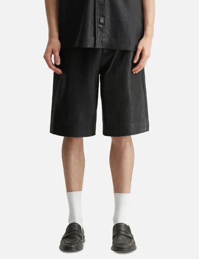 Won Hundred Kayce Leather Shorts In Black