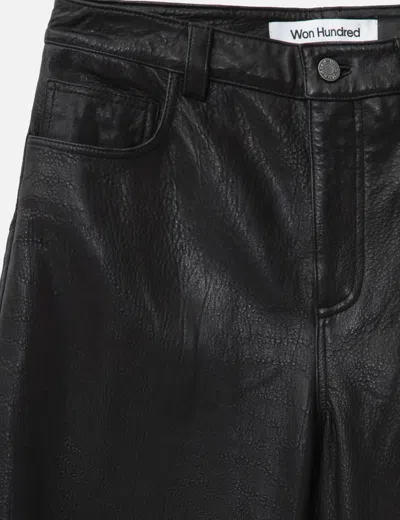 Won Hundred Kayce Leather Shorts In Black