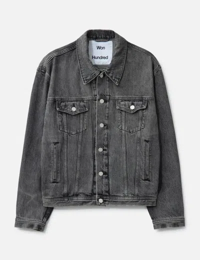 Won Hundred Liverpool Button-fastening Denim Jacket In Black