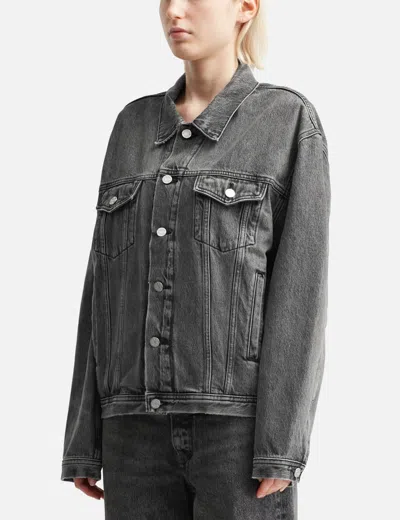 Won Hundred Liverpool Button-fastening Denim Jacket In Black