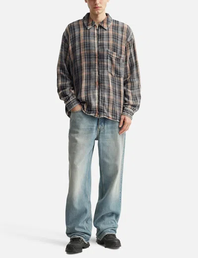 Won Hundred Zayne Zip Shirt In Gray