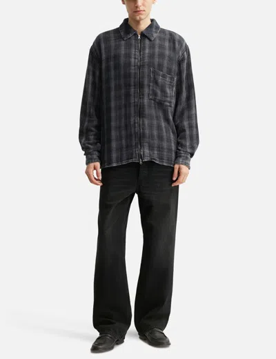 Won Hundred Zayne Zip Shirt In Gray
