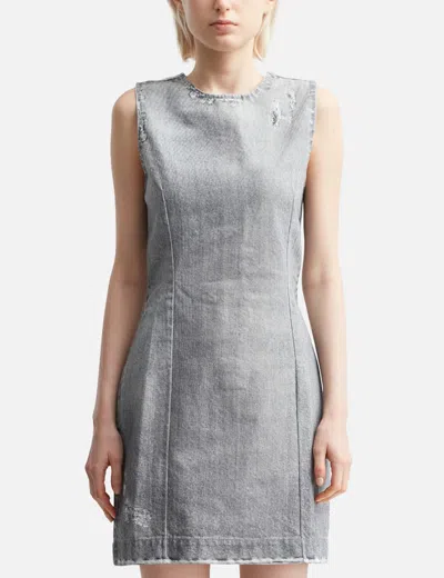 Won Hundred Allegra Printed Denim Dress In Gray
