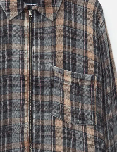 Won Hundred Zayne Zip Shirt In Gray