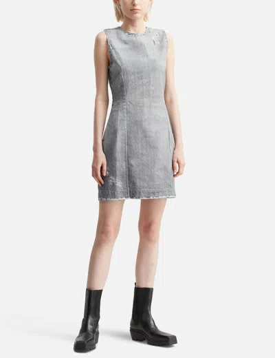 Won Hundred Allegra Printed Denim Dress In Gray