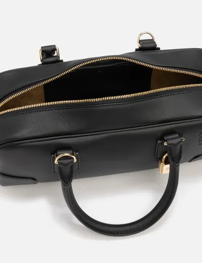 Loewe Womens Black Amazona 23 Cropped Leather Shoulder Bag