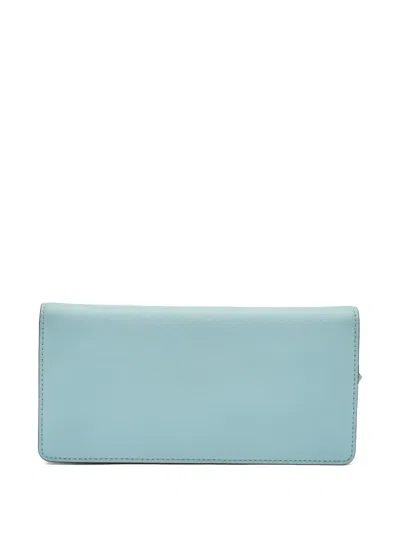 Pre-owned Kate Spade Leather Snap Wallet In Blue