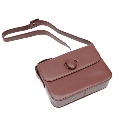Pre-owned Cartier Bordeaux Red Color Leather Shoulder Bag ()