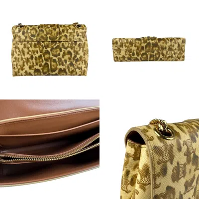 Pre-owned Celine Beige Brown Leather Shoulder Bag ()