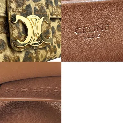 Pre-owned Celine Beige Brown Leather Shoulder Bag ()