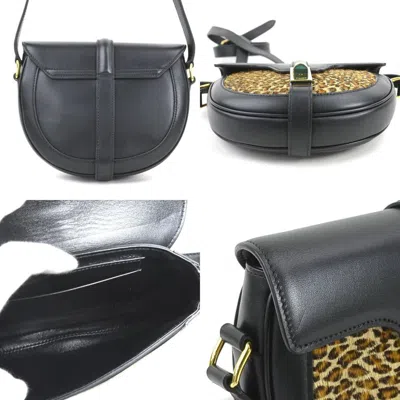 Pre-owned Celine Black Brown Leather Leather Shoulder Bag ()