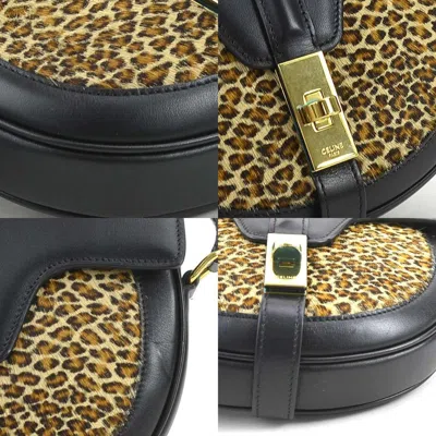 Pre-owned Celine Black Brown Leather Leather Shoulder Bag ()
