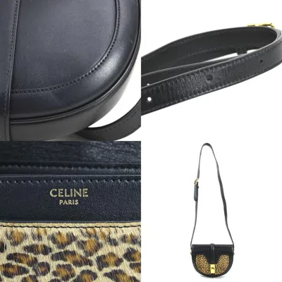 Pre-owned Celine Black Brown Leather Leather Shoulder Bag ()
