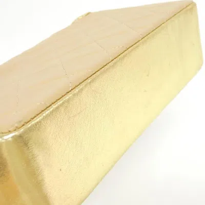 Pre-owned Chanel Beige Gold Leather Shoulder Bag ()