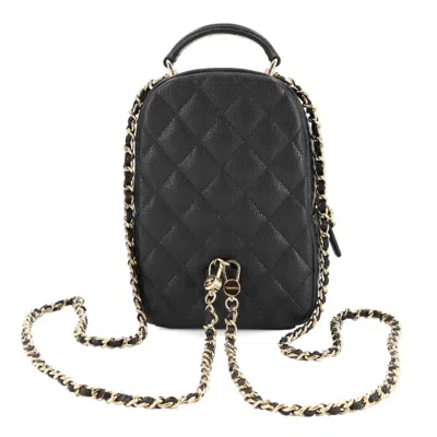Pre-owned Chanel Black Grained Calfskin Backpack ()