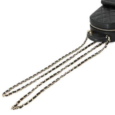Pre-owned Chanel Black Grained Calfskin Backpack ()