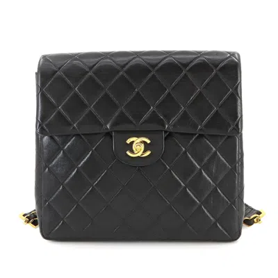 Pre-owned Chanel Black Leather Backpack ()