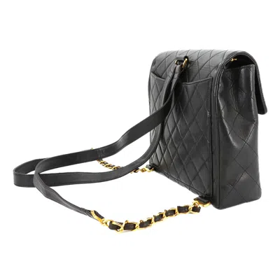 Pre-owned Chanel Black Leather Backpack ()