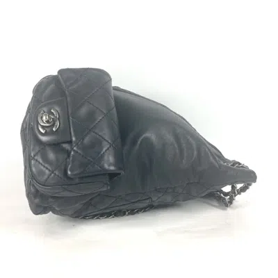 Pre-owned Chanel Black Leather Backpack Handbag ()