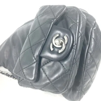 Pre-owned Chanel Black Leather Backpack Handbag ()