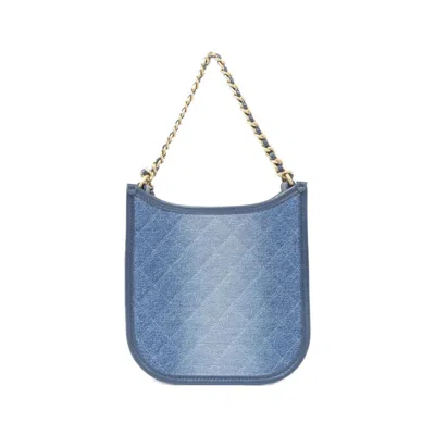 Pre-owned Chanel Blue Denim Shoulder Bag ()