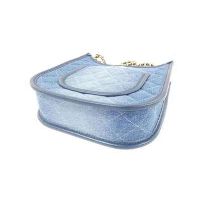 Pre-owned Chanel Blue Denim Shoulder Bag ()
