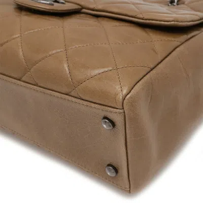 Pre-owned Chanel Brown Khaki Brown Leather Shoulder Bag Tote Bag ()