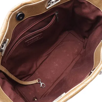 Pre-owned Chanel Brown Khaki Brown Leather Shoulder Bag Tote Bag ()