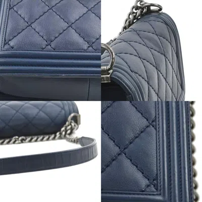 Pre-owned Chanel Navy Leather Shoulder Bag ()