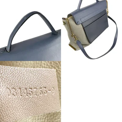 Pre-owned Chloé Blue Gray Leather Shoulder Bag ()
