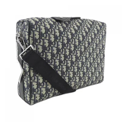 Pre-owned Dior Christian  Beige Navy Handbag Shoulder Bag ()